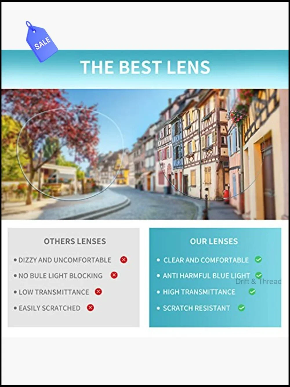 Blue Light Blocking Reading Glasses with Spring Hinge - 4 Pairs Pack